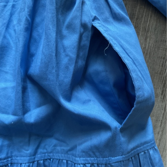 Sweet Baby Jamie Blue Tiered Wrap Dress size large - Picture 6 of 6